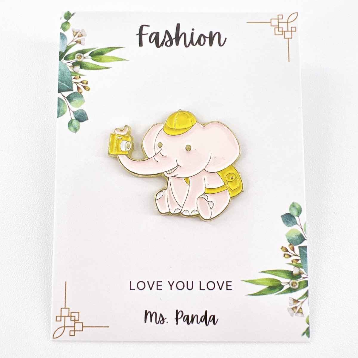 Cute Elephant Selfie Pins – Quirky Accessories for Animal Lovers