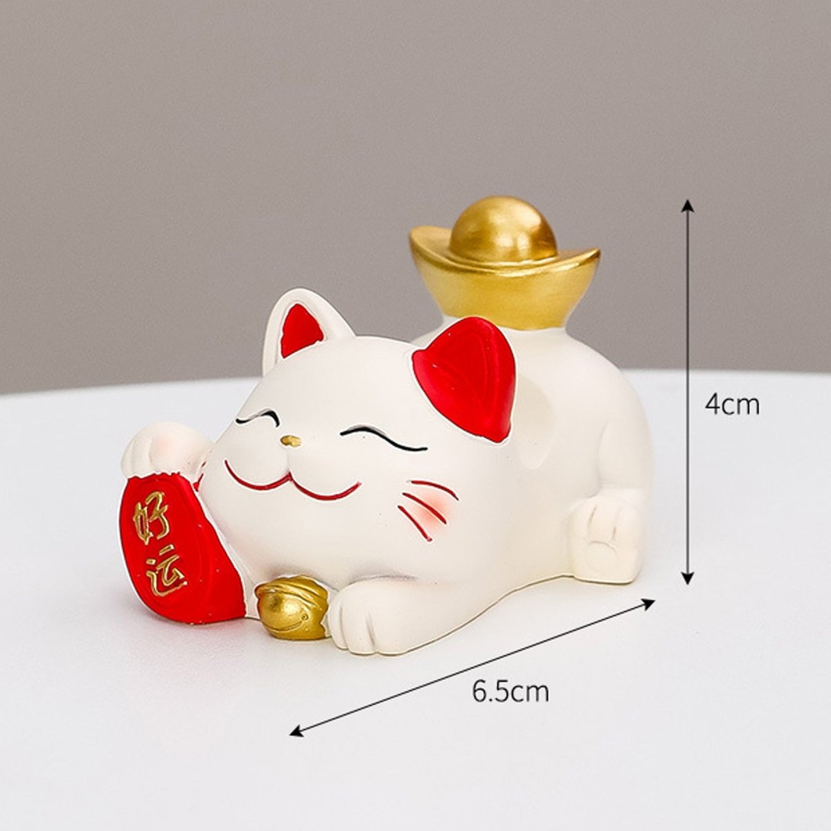 Cute Fortune Lucky Cat Mobile Phone Stand Holder Japanese Maneki Neko Figure