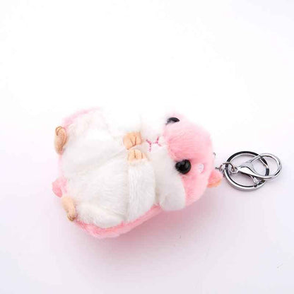 Cute Hamster Backpack Charm Keyring for Animal Lovers