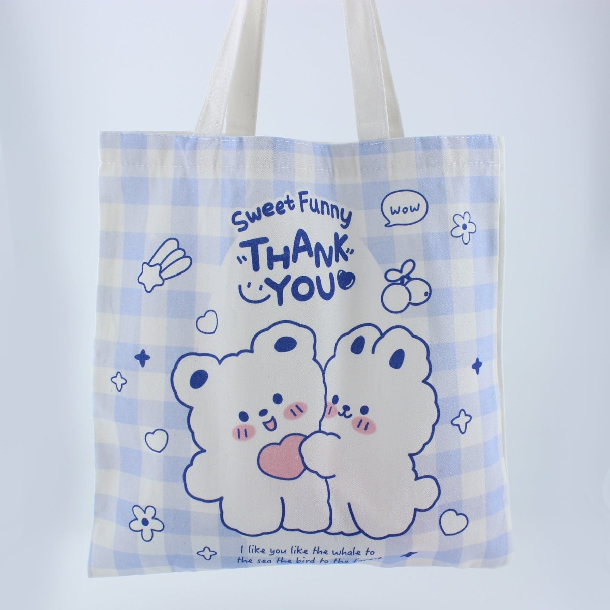 Kawaii Cartoon Canvas Women Tote Bag