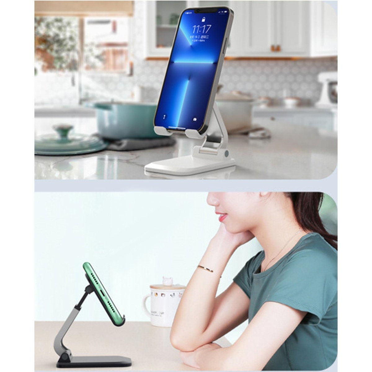 Q7 Adjustable Cell Phone Tablet Ipad Stand Desktop Holder Mount