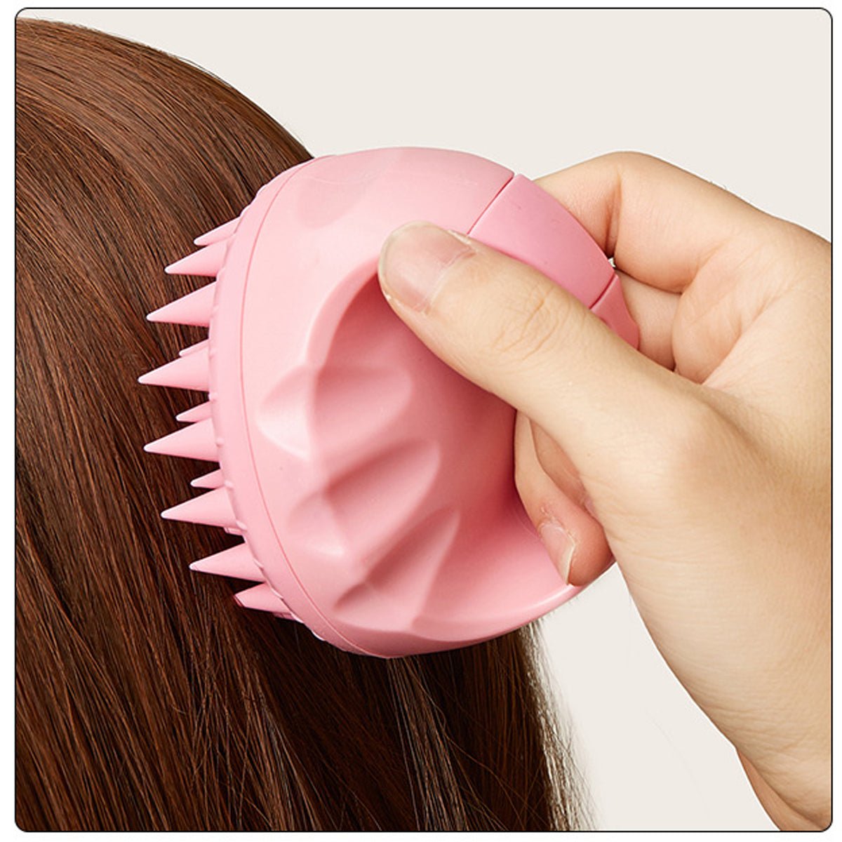 Scalp Massager with Handle, Shampoo Brush, Soft Silicone Brush Hair Scrubber