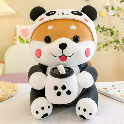 Shiba Inu Boba Bubble Tea Stuffed Animal Plush