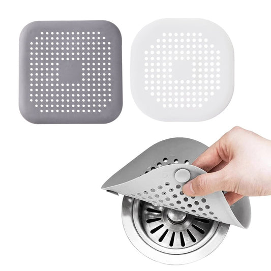 Sink Floor Drain Strainer 4 pcs Anti-Clog Silicon Pad Shower Drain Hair Catcher