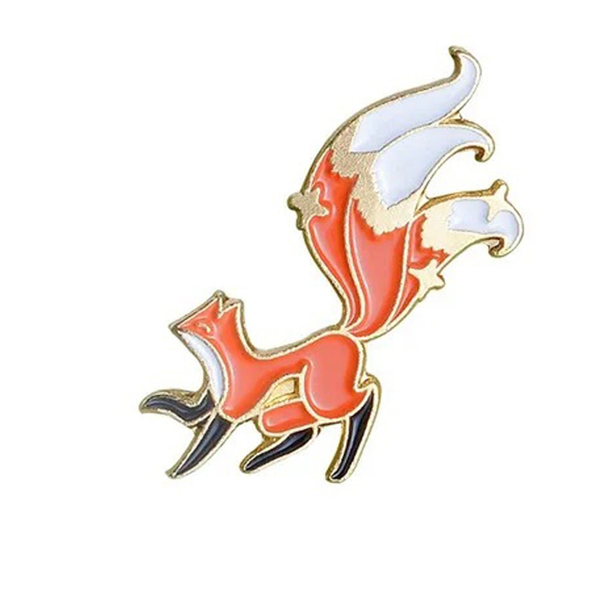 Three Tailed Red Fox Pin