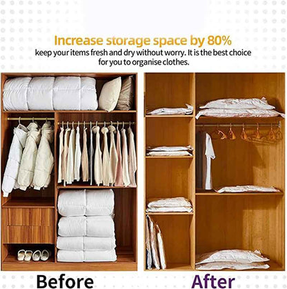 Vacuum Storage Bags 9-Pack – Clothes Space Saver with Hand Pump