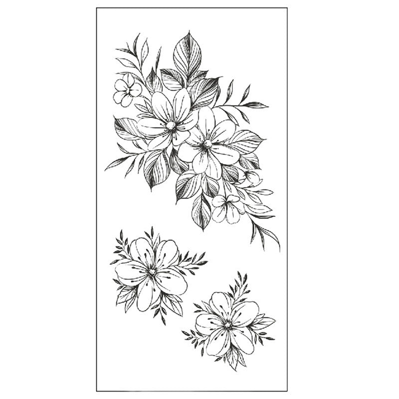 Waterproof Temporary Tattoos for Women, Floral Arm Half Sleeve Body Art Stickers