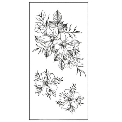 Waterproof Temporary Tattoos for Women, Floral Arm Half Sleeve Body Art Stickers