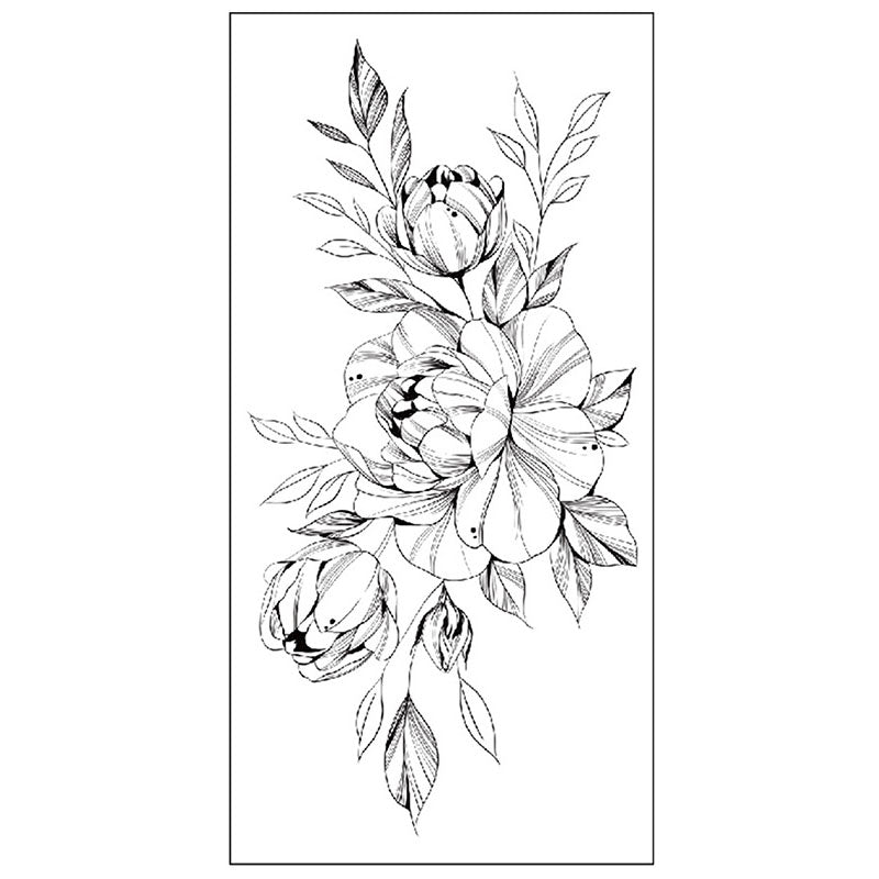 Waterproof Temporary Tattoos for Women, Floral Arm Half Sleeve Body Art Stickers