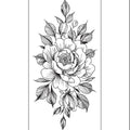 Waterproof Temporary Tattoos for Women, Floral Arm Half Sleeve Body Art Stickers