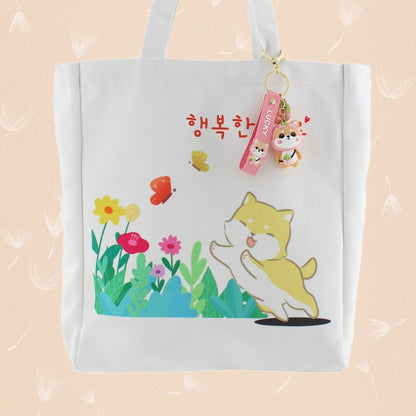 Women Large Tote Bag Kawaii Shiba Inu Korean Kpop Bag